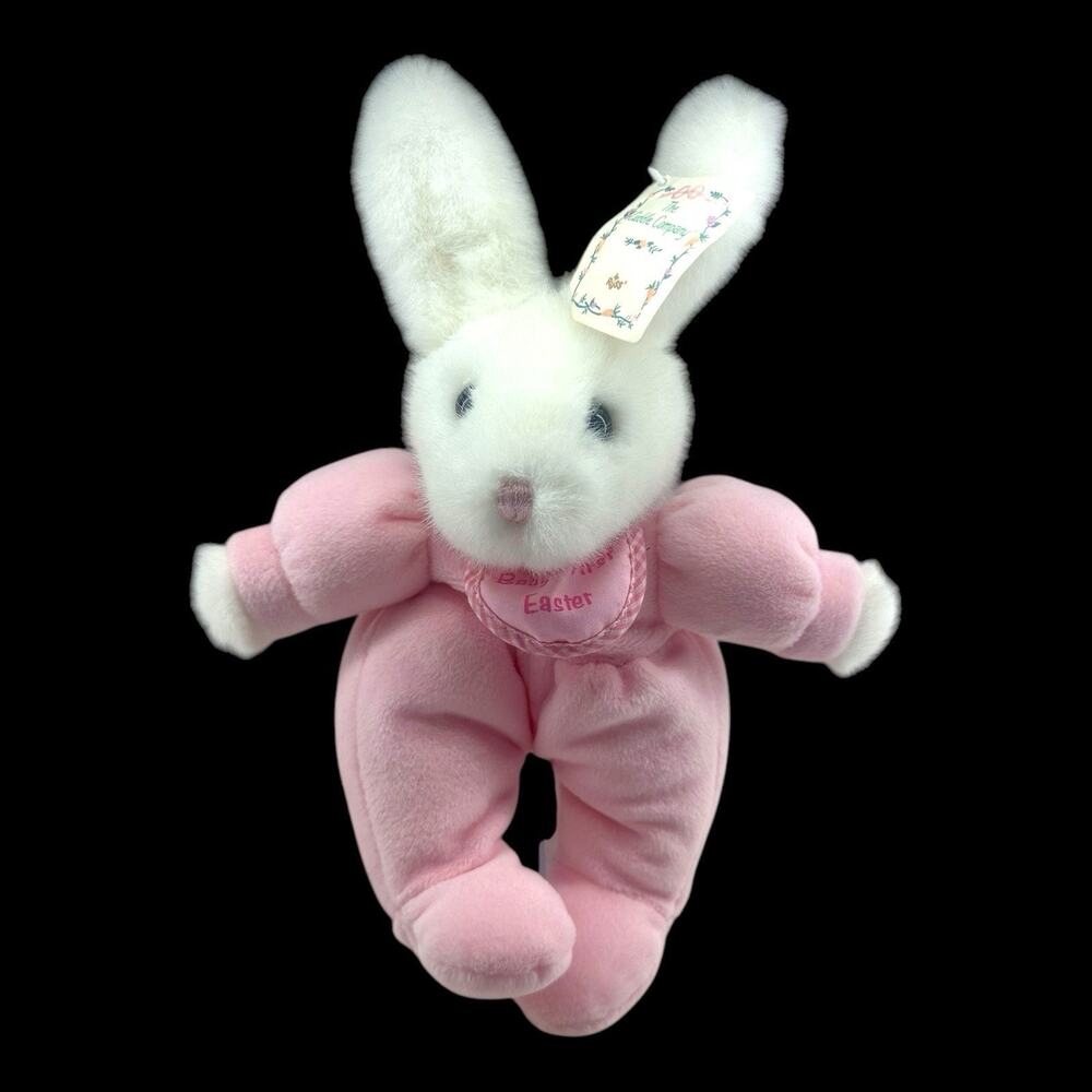 Russ Berrie Pink Bunny Rabbit Baby’s First Easter Plush Stuffed Animal Vintage